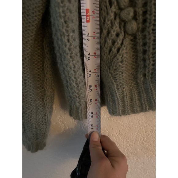 LOUISE MISHA Sage Green Sirika Mohair and Merino Wool Cardigan XS Oversized - Picture 6 of 12